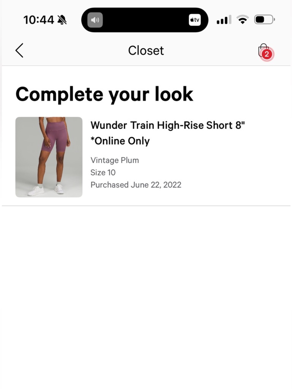 lululemon Wunder Train High-Rise Bike Shorts in Plum